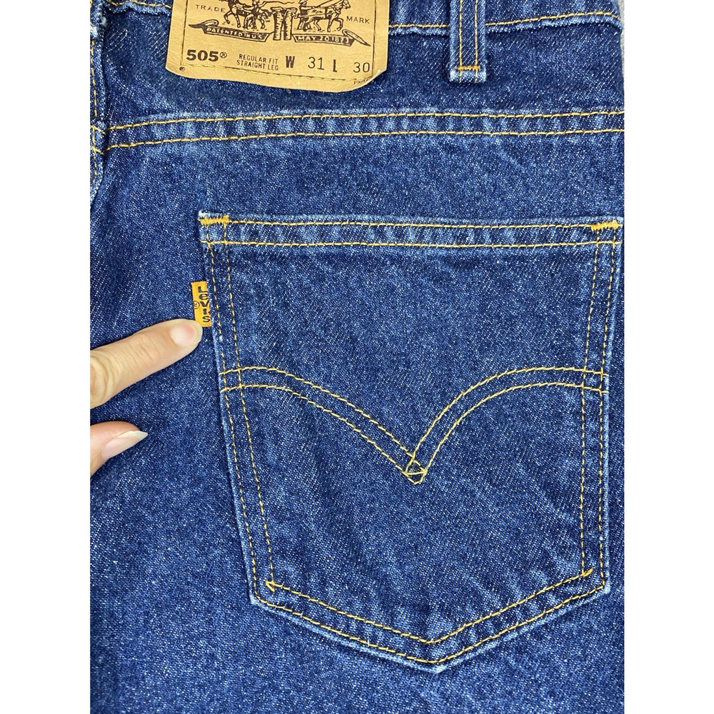 Vintage Levis 505 Jeans Mens 31 x 30 Orange Tab Straight Leg USA Made 90s - Picture 14 of 15